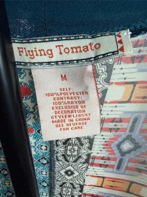 Flying Tomato Multicolor Geo Print — Teal, Coral & Cream thumbnail 2