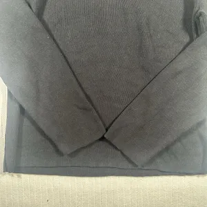 Talbots Women Large Black Sweater Ribbed Collared V-Neck Knit Pullover Top thumbnail 2