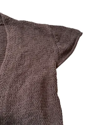 Y2K Tie Front Cardigan Top Cap Sleeve Boho Cottagecore Boho Festival Hippie thumbnail 6