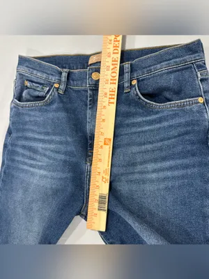 7 For All Mankind Straight Leg Jeans raw hem‎ thumbnail 7