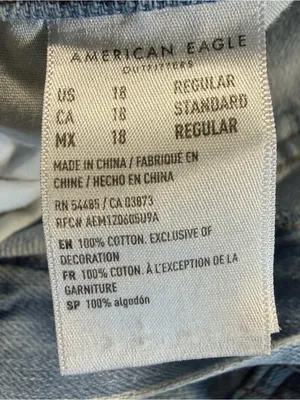 American Eagle Outfitters Women's Straight High Rise Distressed Jeans Size 18 thumbnail 4