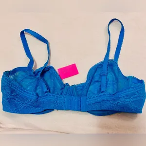 PASSIONATA BRA Lace Underwire 38 C striking blue! thumbnail 4