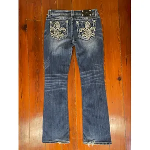 Miss Me Signature Boot Jeans 30 Fleur De Lis Embroidered Bootcut Denim thumbnail 2