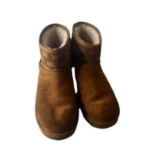 UGG Chestnut Suede Ankle Boots Women size 10 logo print thumbnail 2