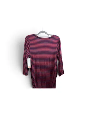 Liz Lange Maternity Dress Berry/Navy Stripe thumbnail 3