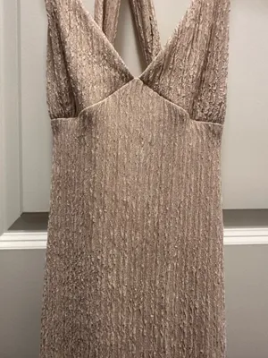 Beige Textured Beachy Dress thumbnail 4