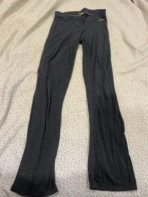 Black Lounge Yoga Pants with Small Hip Logo thumbnail 1