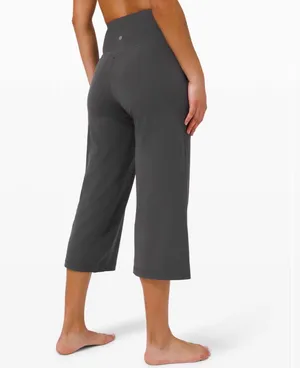 Lululemon Align Wide Leg Super-High-Rise Crop Graphite Gray Women's Size 18 thumbnail 2