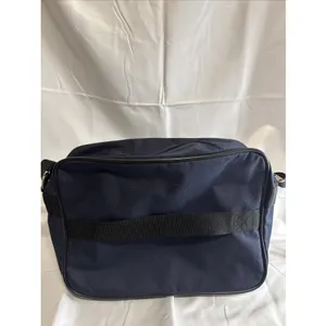 American Tourister‎ Canvas Shoulder Bag Laptop Navy Blue Carry On Vintage thumbnail 2