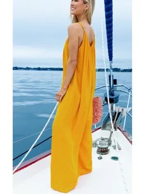 Cupshe Sunshine Yellow Sleeveless Loose Fit Jumpsuit Romper Sleeveless Relaxed thumbnail 2
