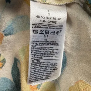 Gap Maternity Dress Womens Large Floral V-Neck Midi Boho Puff Sleeve Yellow Blue thumbnail 7
