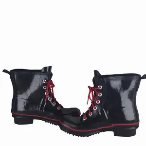 Skechers Womens Lace-Up Waterproof Combat Boots Black Red Ankle Rain Boot Shoes thumbnail 3