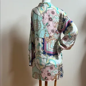 En Crême Multicolor Button Down Shirt mini dress thumbnail 4