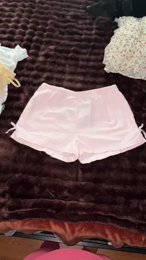 No boundaries cotton pull on pink shorts with bows thumbnail 5