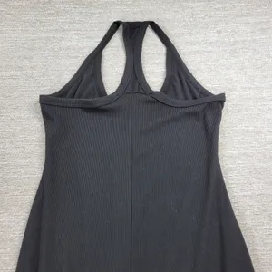 DAZY Shein Ribbed Maxi Dress Small Black Racerback Sleeveless Back Slit Bodycon thumbnail 14