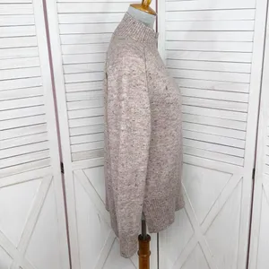 Loft Speckled Mock Neck Space‎ Dyed Tunic Sweater Tan Multi Size Small thumbnail 3