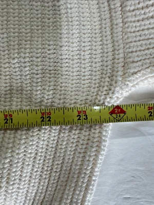 LOFT Cream Ribbed slouchy cropped cardigan S cotton casual fall winter neutral thumbnail 11