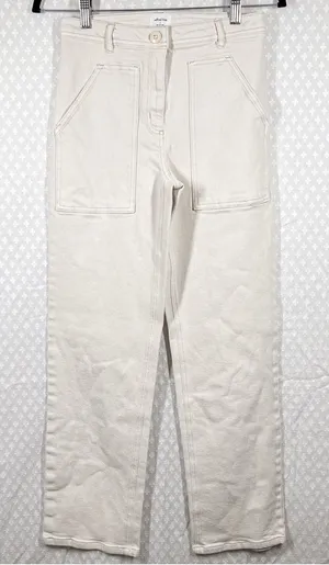 Wilfred Free Cream Denim Pocket‎ High Rise Pants thumbnail 1