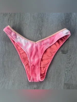 Aerie Bikini Swim Suit Set Women’s Small Pink Cheeky Two Piece Tie Dye Summer thumbnail 5