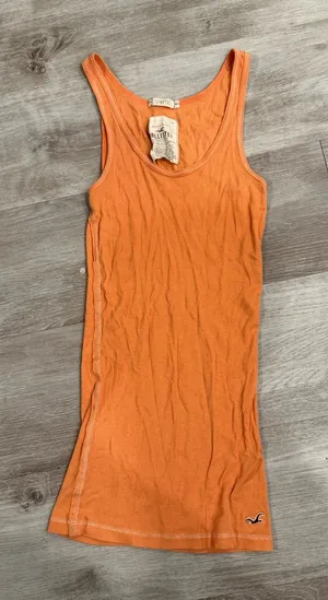 Hollister Y2K Ribbed Orange Tank Size Medium thumbnail 1