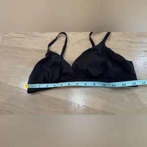 SKIMS Fits Everybody Crossover bralette Onyx black size large thumbnail 8