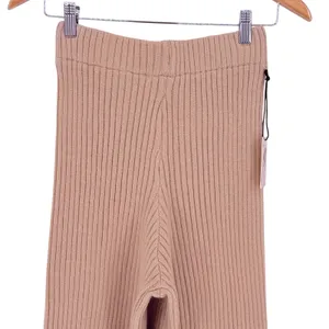 Sincerely Jules Ribbed Knit Pants Womens Large Pink Wide Leg Lounge Cozy NWT thumbnail 4