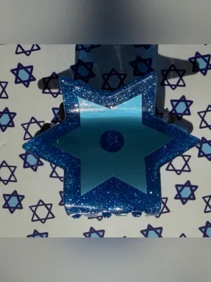 NWT Berry Star of David Hair Claw Clip Set Blue Glitter Jewish Hanukkah Accesory thumbnail 4
