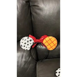 Toy Story inspired Woody Jessie red bow Ears headband and matching scrunchie set thumbnail 6