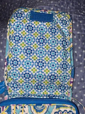 Vera Bradley Capri Blue Paisley Quilted Crossbody Bag Purse Blue, Green, Purple thumbnail 4