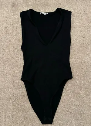 zara vneck body suit thumbnail 1