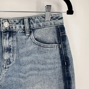 Pacsun denim blue deconstructed mini skirt size 26”‎ Size 2 festival concert thumbnail 8