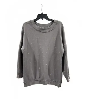 Free People FP Movement Grey Splatter Paint Sweatshirt thumbnail 4