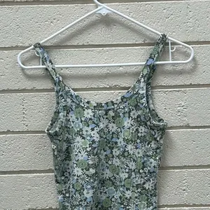 Aerie Green Floral Tank size S thumbnail 7