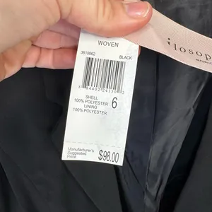 Philosophy Republic Clothing Open Blazer Jacket Size 6 Black Ruched 3/4 Sleeve thumbnail 5