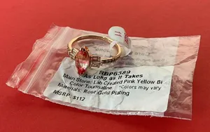 Bomb Party RBP6389 “As Long as it Takes” LC Tourmaline on RoseGold Sz11 Ring NWT thumbnail 5