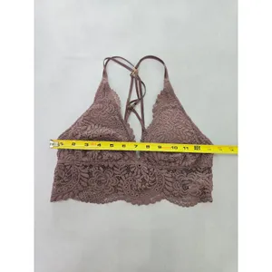 Aerie Brown Romantic Boudoir Bridal Cottage Lingerie Feminine Lace Bra Medium thumbnail 5