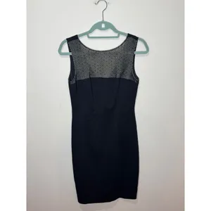 L'Agence‎ Black Sheath Dress w/ Rhinestone Embellishment Sz 4 LBD thumbnail 3