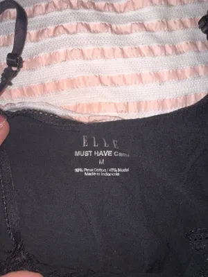 Elle Black lace cami thumbnail 2