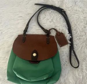 Dooney & Bourke Alto Small Nylon/Leather Crossbody Saddle‎ Crossbody Purse Bag thumbnail 1