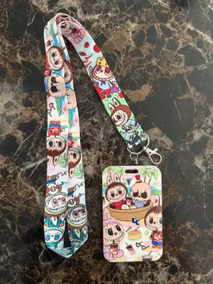 Labubu ID card badge lanyard thumbnail 1