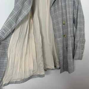 Free People Olivia Plaid Blazer Natural Plaid Combo Womens Small thumbnail 6