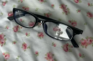Cosplay Office Siren Black Rectangular Eyeglasses thumbnail 1