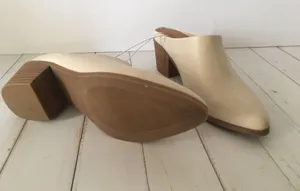 Heeled Mules, Size 5 1/2 Tan thumbnail 5