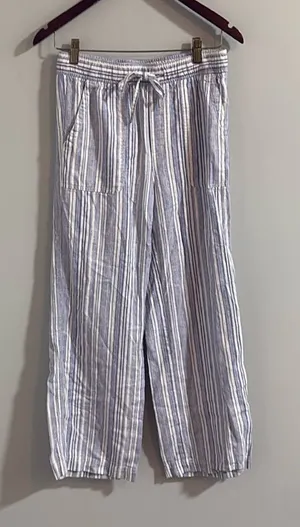 Gap High Rise Linen‎ Pull On Wide Leg Pants thumbnail 1