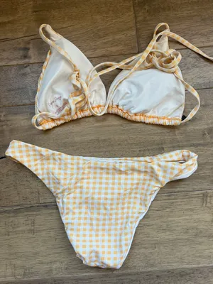 Dippin Daisys Yellow Gingham Bikini Set thumbnail 4