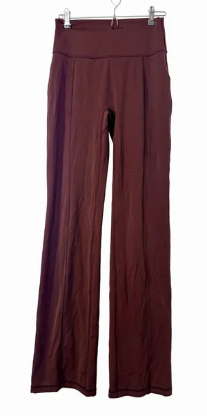 INGIA High Waist Flare Yoga Pants Plum Brown Sweetheart Seam 31” Inseam XS thumbnail 1