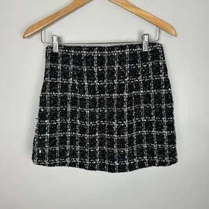 Abercrombie & Fitch Black Tweed Mini Skort Size Small NWT Corpcore Preppy thumbnail 6