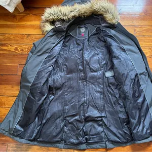 Gray Parka with Faux Fur Hood thumbnail 11