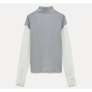 Zara Combination T-Shirt Sz. M Long Sleeve Sweater Vest NWT thumbnail 3