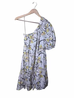 New Velvet by Graham & Spencer One-Shoulder Floral Mini Dress Size XL thumbnail 5